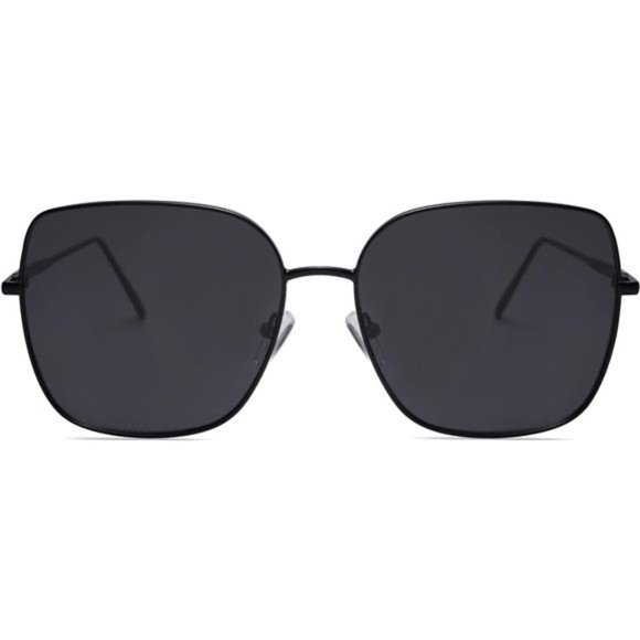 Oversized Square Metal Frame Sunglasses for Women Men Flat Mirrored Lens?? main image 5